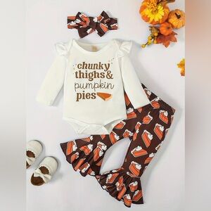 BNWT adorable baby girls thanksgiving outfit set!